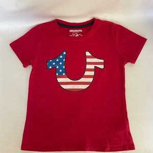 True Religion American Flag Tee Girls Size 8/10